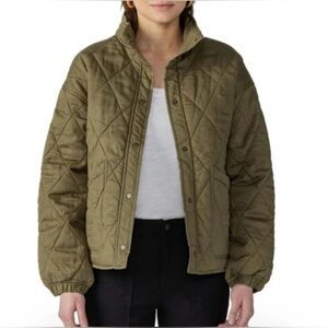 NWT Social Standard by Sanctuary Quilted Twill Jacket Green Size Large